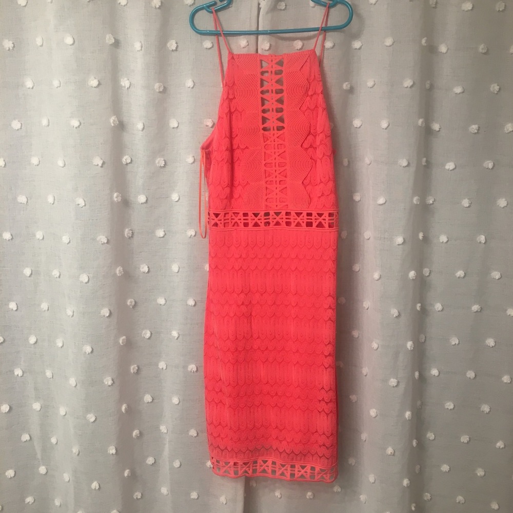 Laced halter dress